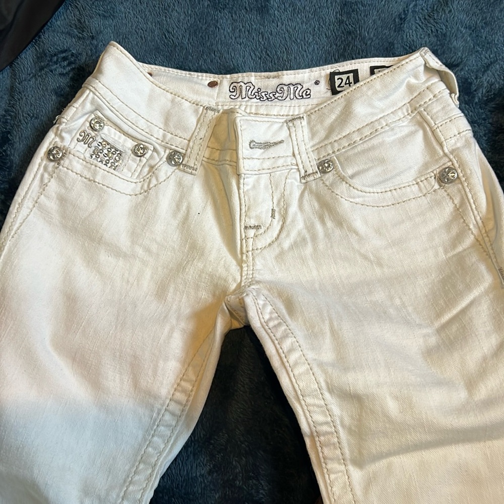 Miss me white boot cut jeans